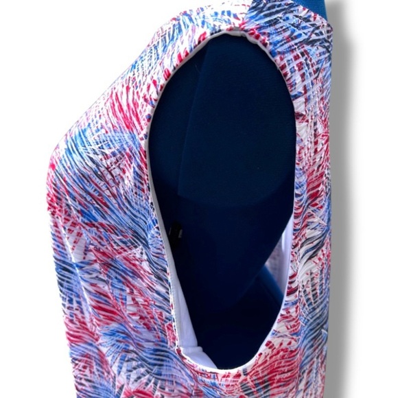 Kim Rogers Blue Red Fireworks Striped Lined Dress Women’s Plus Size 2X Patriotic - Picture 8 of 16